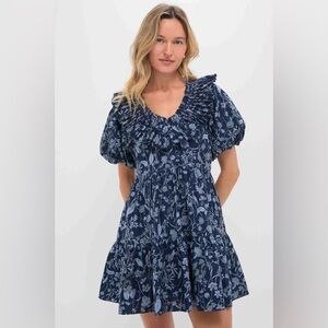 Hyacinth House Blue Floral Samson Mini Dress